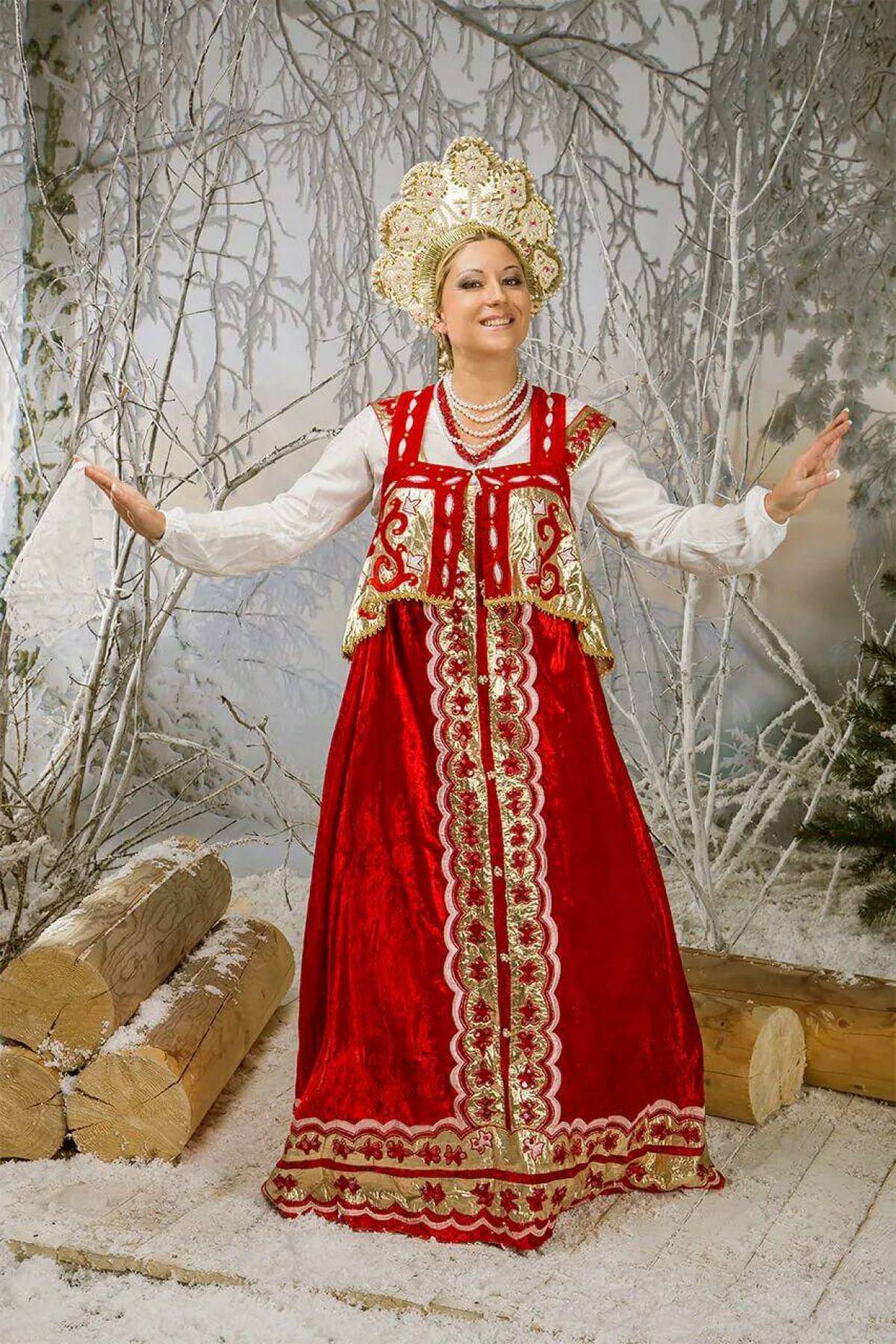 Girls in Slavic costumes in Xinbei