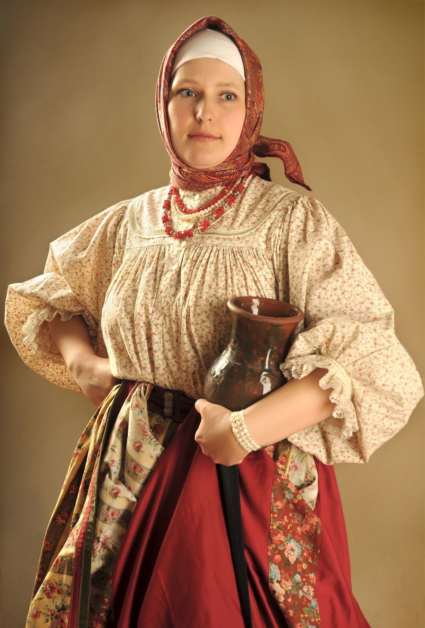 Girls in Slavic costumes in Xinbei