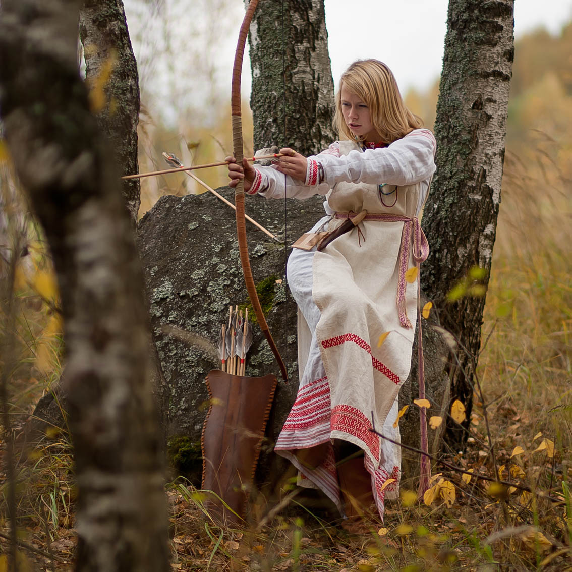 Sexy photo Girls in Slavic costumes in Xinbei